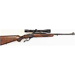 Ruger No. 1 .243 win SN 132-21273 single shot falling block rifle featuring 22" barrel with blue fin