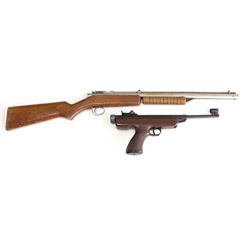 Collection of 2 includes 1) Airshot Diablo .177/4.5  survival air rifle with cammo folding stock, br