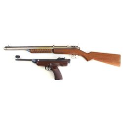 Collection of 2 includes vintage Winchester 353 pellet pistol and a vintage Benjamin Franklin bb gun