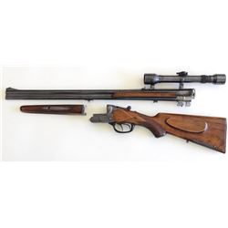 Pre war Griefelt & Co. 8X57 J.R. SN 37586 O/U right handed German hunting rifle with 25 1/4" blued b