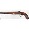 Image 1 : Large antique European pistol converted to percussion with 11" Damascus smooth bore 1/2 round barrel