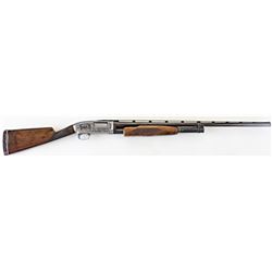 Winchester Model 12 12g. SN 688877 Black Diamond trap shotgun later engraved in oak leaf scrolls sur