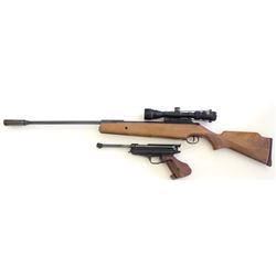 Collection of 2 German pellet guns 1) FWB model 80 .177 SN 227960 match target pistol side lever spr