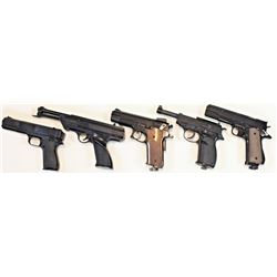 Collection of 5 bb gun pistols. From old St. Louis collection. FFL/Modern.  Est. 100-200From old St.