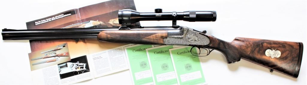 Impressive Heym Model 55 B Ss Serial Number 5626 O U 3 Barrel Cased Rifle Set Fifth Of Five Made F