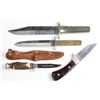 Image 1 : Collection of 4 knives includes Case R503, Edgebrand 468 and 2) vintage bowie knives.Edgebrand 468 a