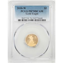 2010-W $5 Proof American Gold Eagle Coin PCGS PR70DCAM