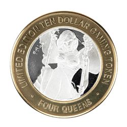 .999 Silver Four Queens Hotel & Casino  Nevada $10 Limited Edition Gaming Token