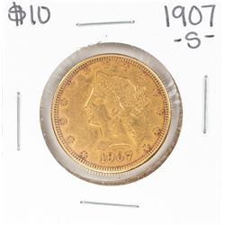 1907-S $10 Liberty Head Eagle Gold Coin