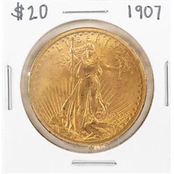 1907 $20 St. Gaudens Double Eagle Gold Coin