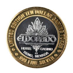 .999 Fine Silver Eldorado Reno, Nevada $10 Limited Edition Gaming Token