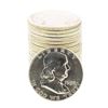 Image 1 : Roll of (20) Brilliant Uncirculated 1958 Franklin Half Dollar Coins