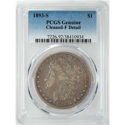 1893-S $1 Morgan Silver Dollar Coin PCGS Fine Details