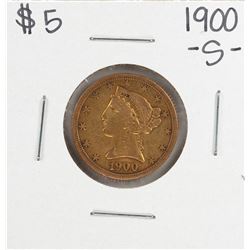 1900-S $5 Liberty Head Eagle Gold Coin