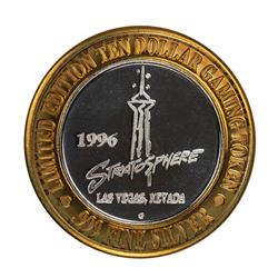 .999 Silver Stratosphere Las Vegas, Nevada $10 Casino Limited Edition Gaming Token