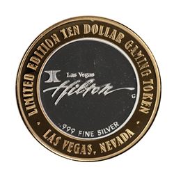 .999 Silver Hilton Las Vegas, Nevada $10 Casino Limited Edition Gaming Token
