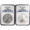 Image 1 : Lot of (2) 2007-W $1 American Silver Eagle Coins NGC MS69 Early Releases
