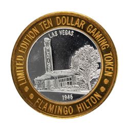 .999 Fine Silver Flamingo Las Vegas, Nevada $10 Limited Edition Gaming Token