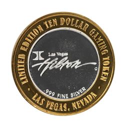 .999 Silver Hilton Las Vegas, Nevada $10 Casino Limited Edition Gaming Token