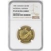 Image 1 : 1981 Canada $100 National Anthem Commemorative Proof Gold Coin NGC PF69 Ultra Cameo