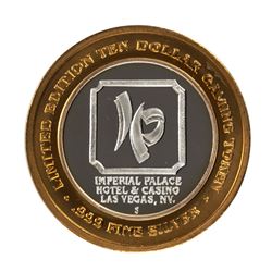 .999 Fine Silver Imperial Palace Las Vegas, Nevada $10 Limited Edition Gaming Token