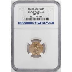 2009 $5 American Gold Eagle Coin NGC MS70 Early Releases