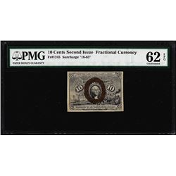 1863 10 Cent Second Issue Fractional Currency Note Fr.1245 PMG Uncirculated 62EPQ