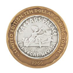 .999 Silver Caesars Palace Las Vegas, Nevada $10 Casino Limited Edition Gaming Token