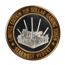 .999 Silver Stardust Resort Las Vegas $10 Casino Gaming Token Limited Edition