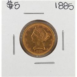 1885 $5 Liberty Head Eagle Gold Coin