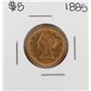 Image 1 : 1885 $5 Liberty Head Eagle Gold Coin