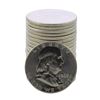 Image 1 : Roll of (20) Brilliant Uncirculated 1963 Franklin Half Dollar Coins