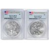 Image 1 : Lot of (2) 2014 $1 American Silver Eagle Coins PCGS MS70 First Strike