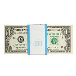 Pack of (100) Consecutive 1999 $1 Federal Reserve Notes San Francisco