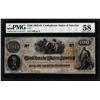 Image 1 : 1862 $100 Confederate States of America Note T-41 PMG Choice About Uncirculated 58