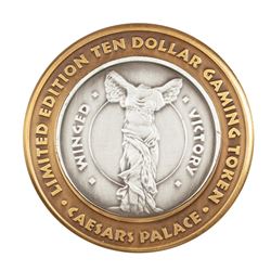 .999 Silver Caesars Palace Las Vegas, Nevada $10 Casino Limited Edition Gaming Token