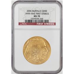 2006 $50 American Buffalo Gold Coin NGC MS70 First Strikes