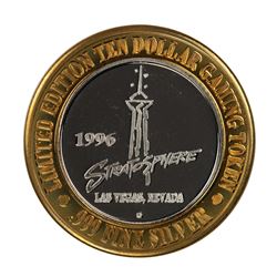 .999 Silver Stratosphere Las Vegas, Nevada $10 Casino Limited Edition Gaming Token