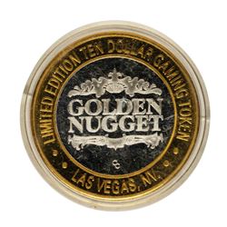 .999 Fine Silver Golden Nugget Las Vegas, Nevada $10 Limited Edition Gaming Token