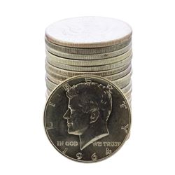 Roll of (20) Brilliant Uncirculated 1964-D Kennedy Half Dollar Coins