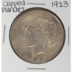 1923 $1 Peace Silver Dollar Coin - Clipped Planchet Error