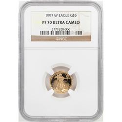 1997-W $5 Proof American Gold Eagle Coin NGC PF70 Ultra Cameo
