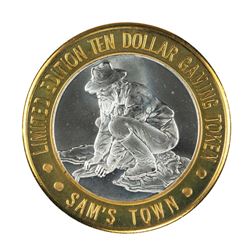 .999 Fine Silver Sam's Town Casino Las Vegas $10 Limited Edition Gaming Token