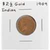 Image 1 : 1909 $2 1/2 Indian Head Quarter Eagle Gold Coin