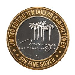 .999 Fine Silver Mirage Las Vegas, Nevada $10 Limited Edition Gaming Token