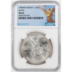 1984Mo Mexico 1 Onza Libertad Silver Coin NGC MS66