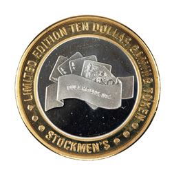 .999 Silver Stockmen's Elko, Nevada $10 Limited Edition Casino Gaming Token