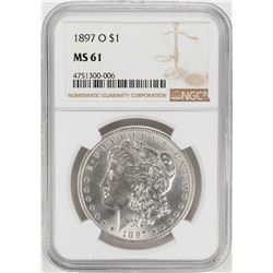 1897-O $1 Morgan Silver Dollar Coin NGC MS61