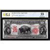 Image 1 : 1901 $10 Bison Legal Tender Note Fr. 122 PCGS Choice Very Fine 35 Details