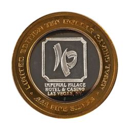 .999 Fine Silver Imperial Palace Las Vegas, Nevada $10 Limited Edition Gaming Token